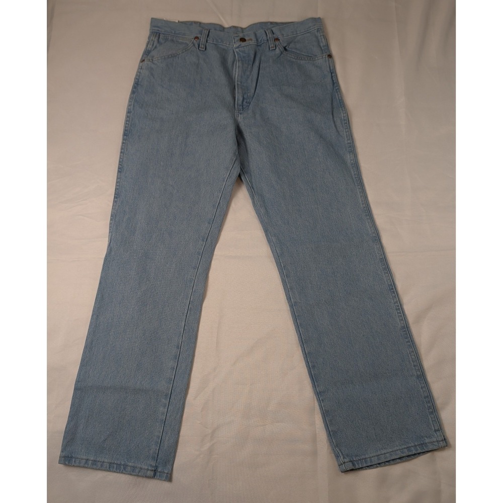 Wrangler Cowboy Cut 936 Slim Fit Jeans Mens 36x30 Light Wash Blue Denim New